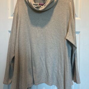 Sonoma Light Beige Funnel Cowl Neck Sweater